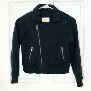 77Kids AE Grey/Blue Moto Jacket Hoodie  7/8 S BNWT